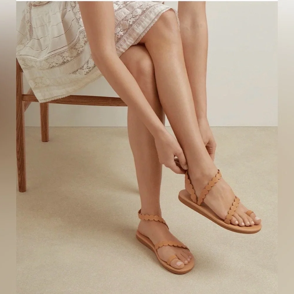 NIB Ancient Greek Sandals Aura Natural | Size: 39 - Picture 1 of 8